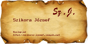 Szikora József névjegykártya