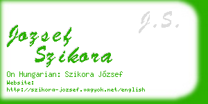 jozsef szikora business card