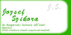 jozsef szikora business card